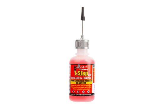 Pro-Shot 1-Ounce Needle Oiler-1 Step Solvent/Lube is a potent and proven gun cleaner. The use of the Pro-Shot solvent/lube makes cleaning gun bores and actions easier.